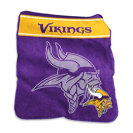 Logo Brands Minnesota Vikings 60x80 Raschel Throw 618-26X